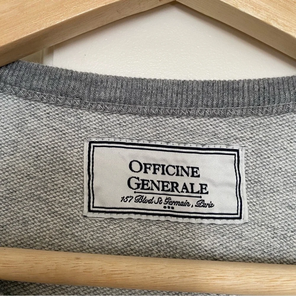 Officine Generale CREW NECK SWEATSHIRT ORGANIC COTTON FLEECE - Picture 4 of 8